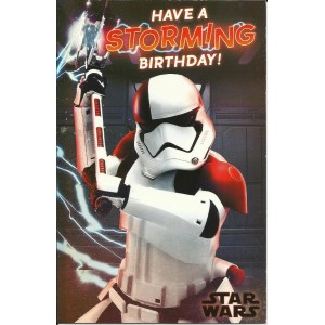 Поздравительная открытка Star Wars The Last Jedi Stormtrooper Birthday 